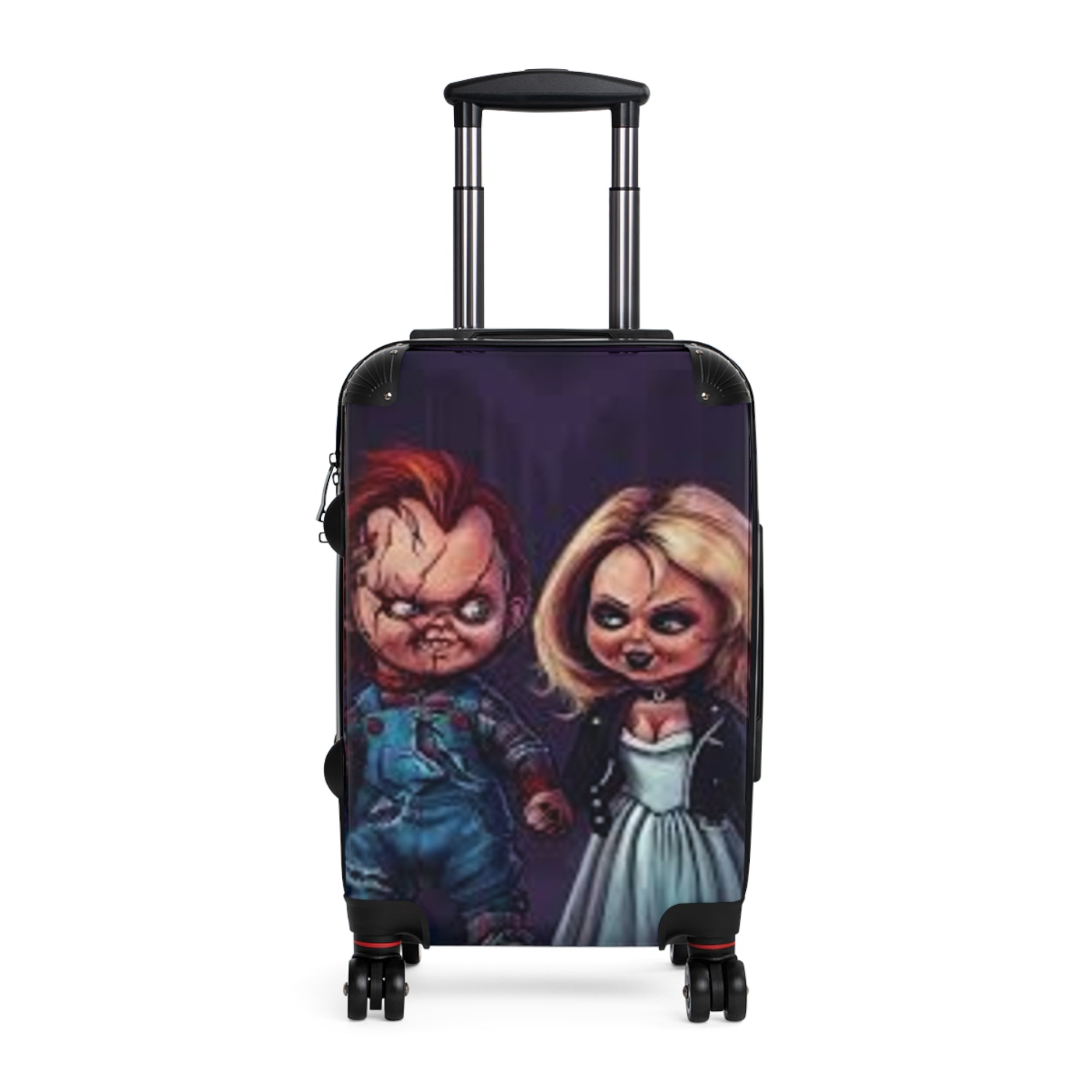Chucky and Tiffany Themed Suitcase, Travel Luggage, Horror Movie Accessory, Halloween Gift, Unique Baggage, Chucky Fans