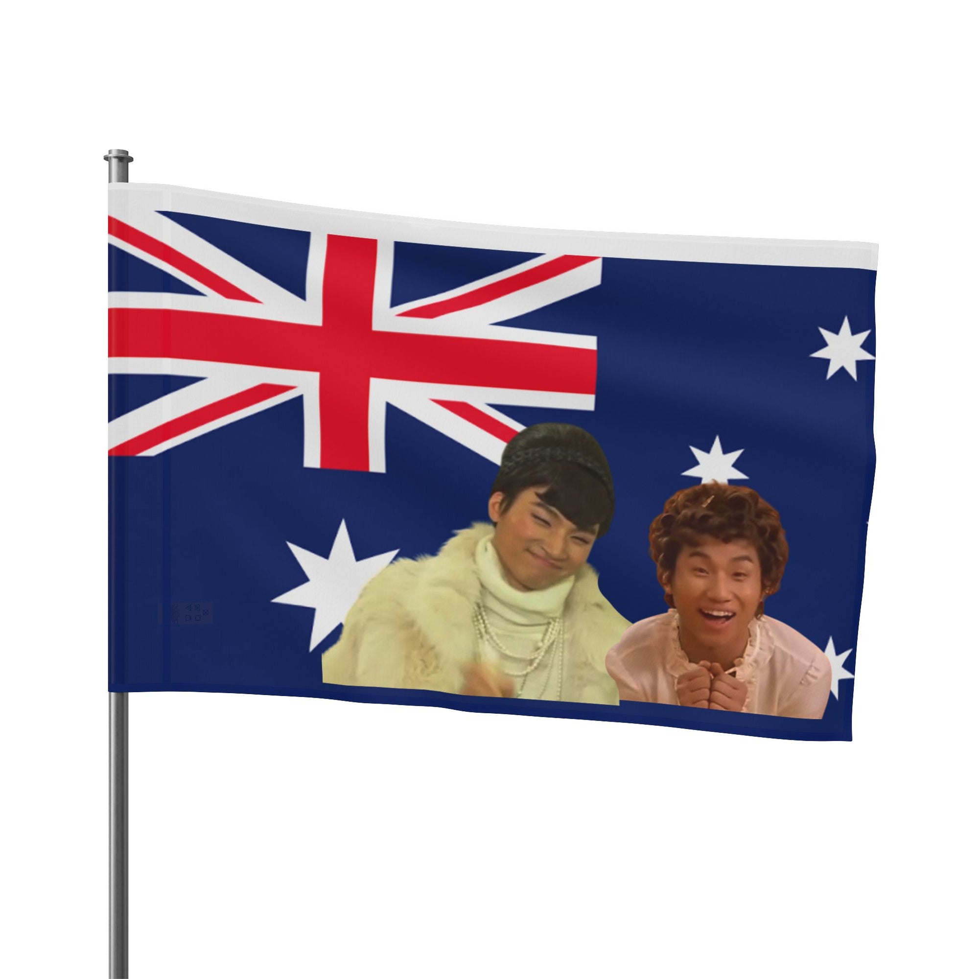 Australian Flag Art Print, Creative Aussie Wall Decor, Unique Gift for Travelers, Australia Day Celebration, Digital Print, Home Decor