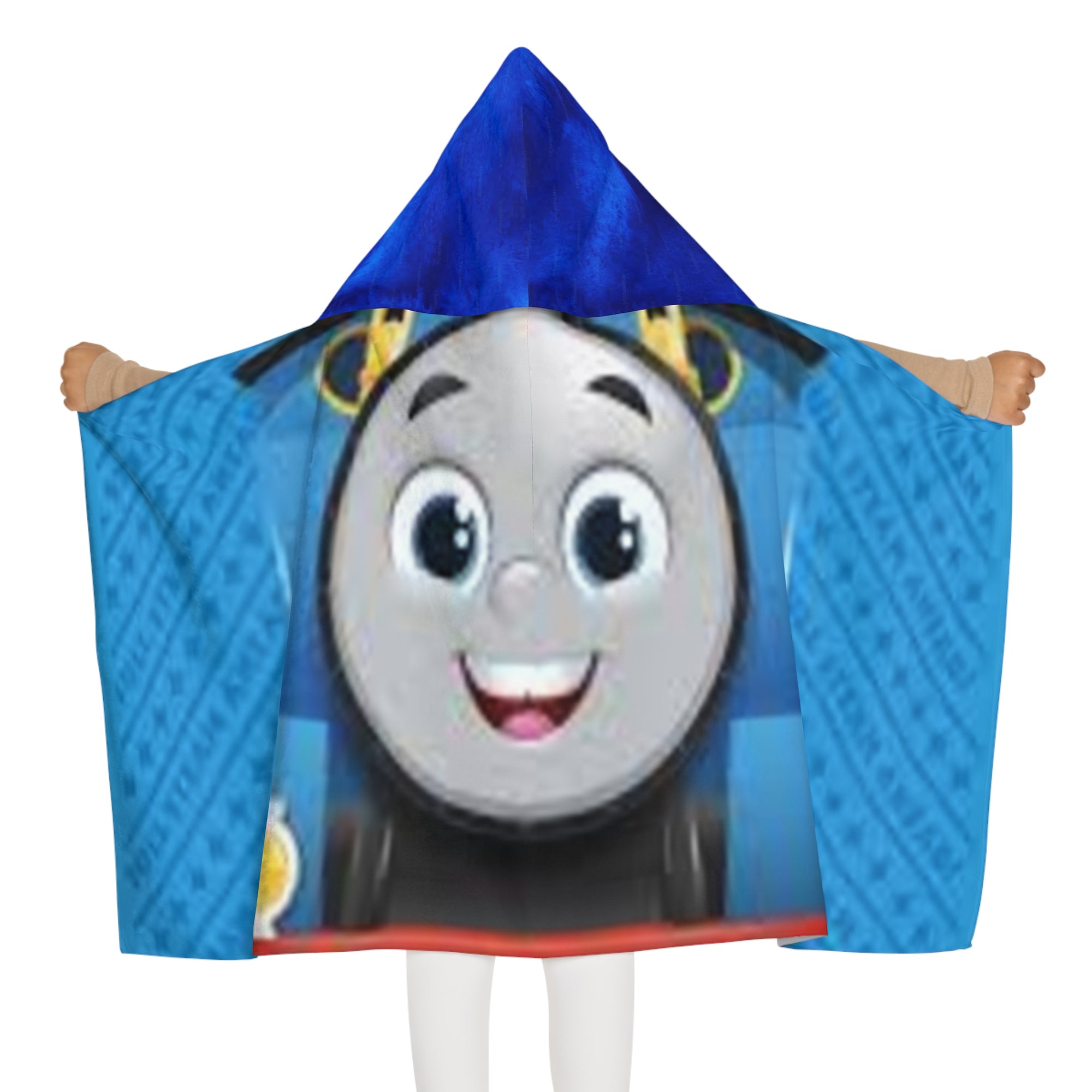 Adorable Train-Themed Youth Hooded Towel, Kids Bath Robe, Bath Towel, Gifts for Boys, Pool Days, Beach Fun, Toddler Hooded Towel