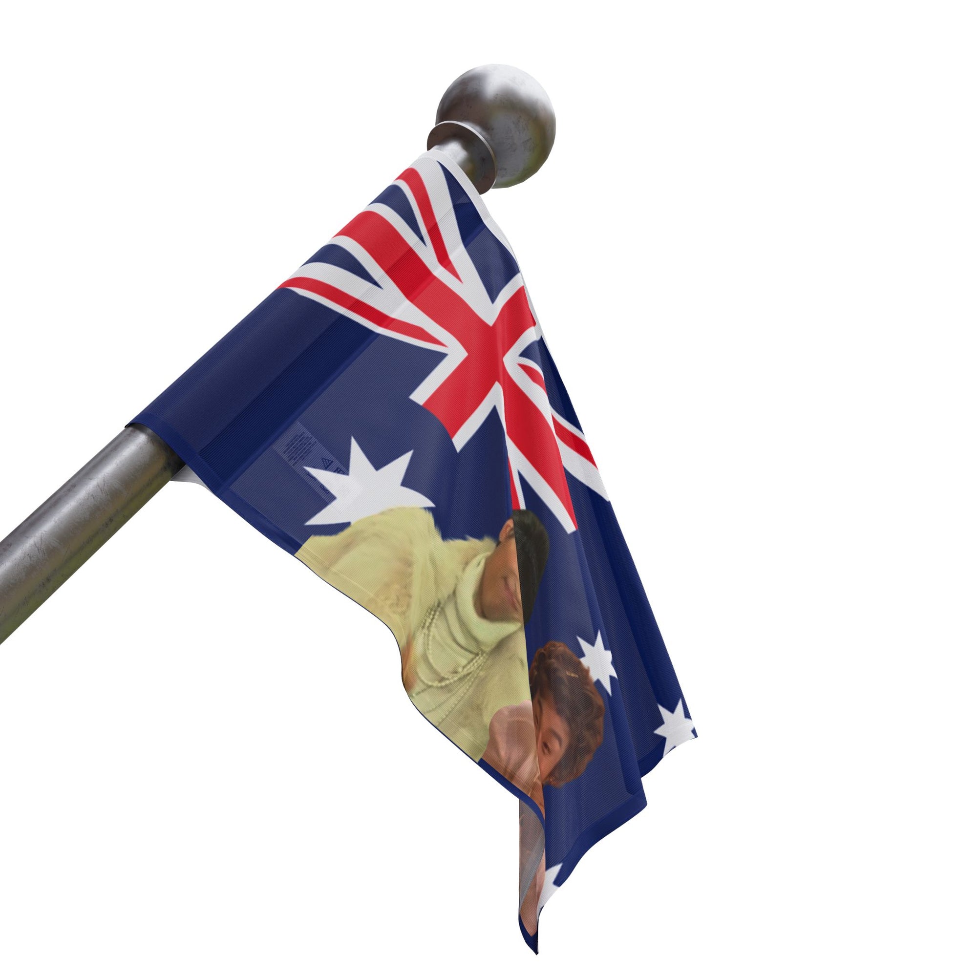 Australian Flag Art Print, Creative Aussie Wall Decor, Unique Gift for Travelers, Australia Day Celebration, Digital Print, Home Decor