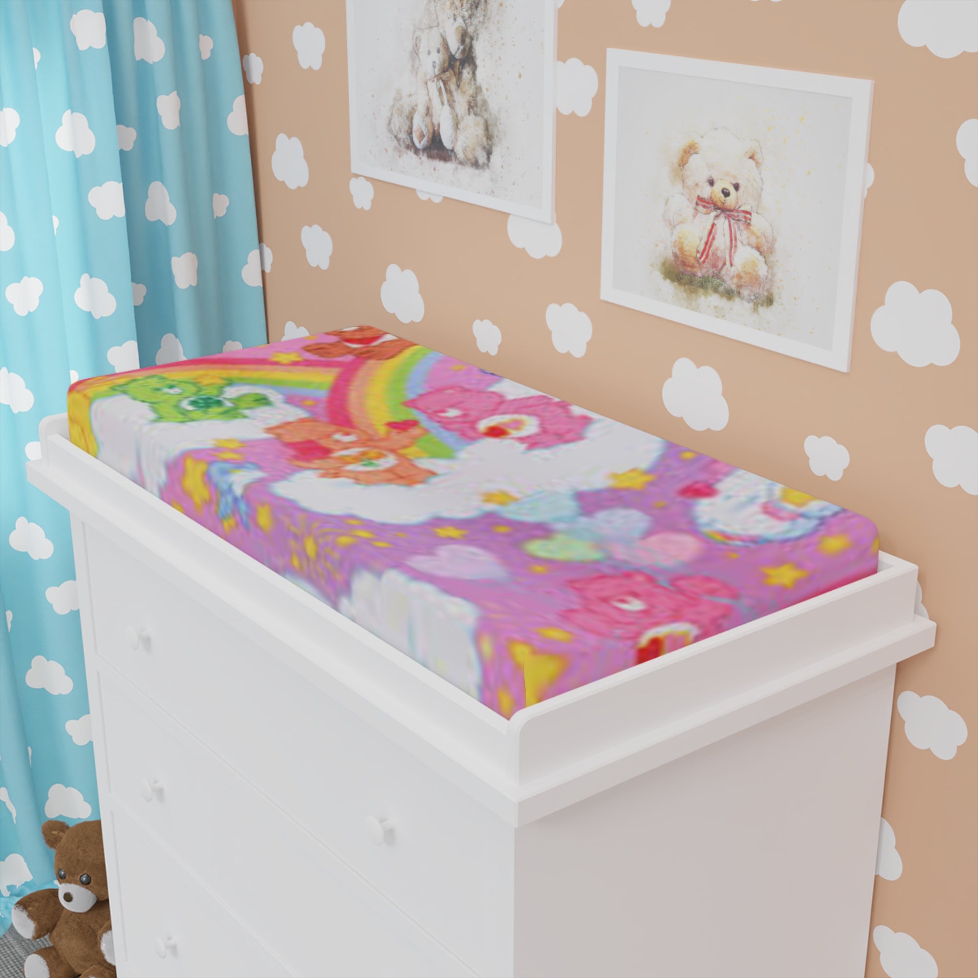 Colorful Baby Changing Pad Cover - Cute Animal Design, Baby Shower Gift, Nursery Decor, Gender Neutral, Playful Baby Accessories