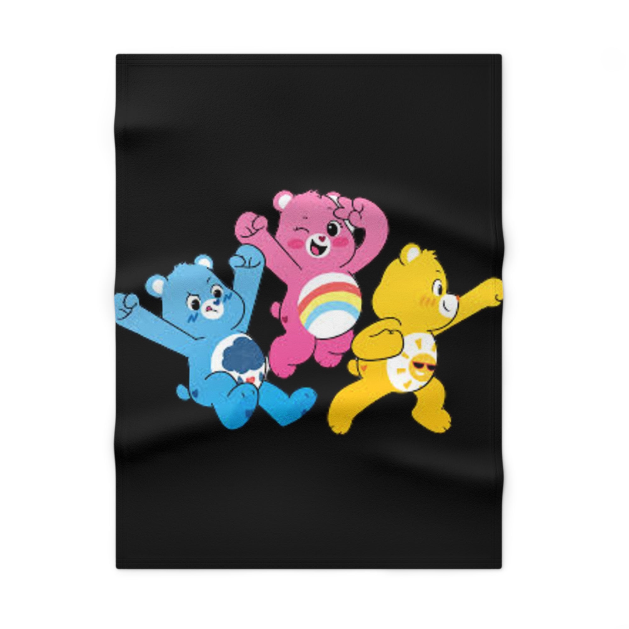 Care Bear Soft Fleece Baby Blanket, Cozy Nursery Blanket, Baby Shower Gift, Cute Kids Decor, Adorable Nursery Throw